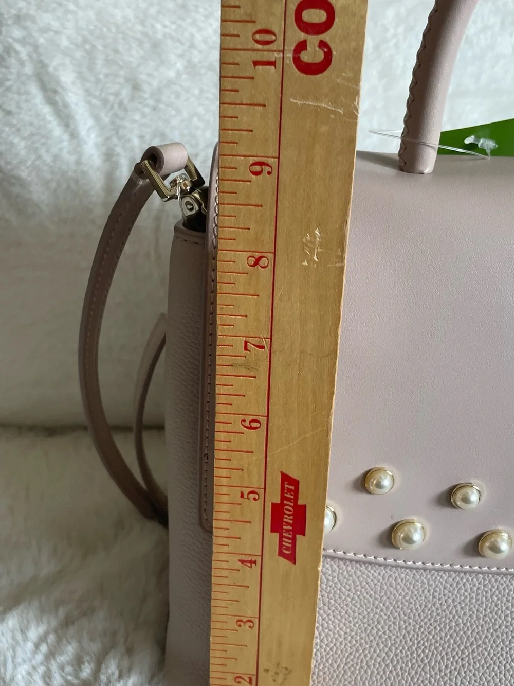 NWT Kate Spade Top-Handle Women's Pearl-Stud Satchel in Blush Pink